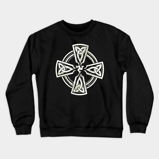 Celtic Cross Crewneck Sweatshirt by SpottydoggCreatives